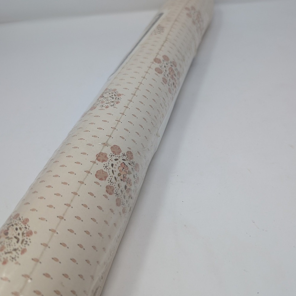 Vintage Collins & Aikman Beige Rose Floral Wallpaper 72SqFt Prepasted Grannycore